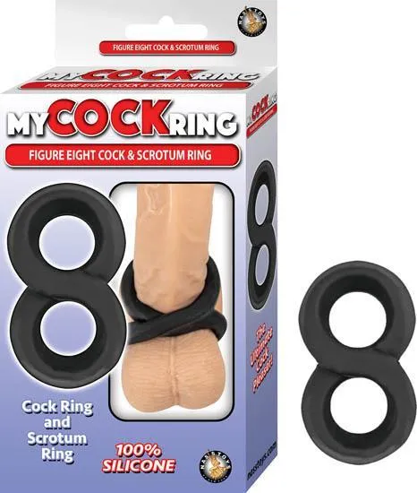 Anal Nasstoys My Cockring Figure Eight Cock Scrotum Ring Black Anal Nasstoys My Cockring Figure Eight Cock Scrotum Ring Black
