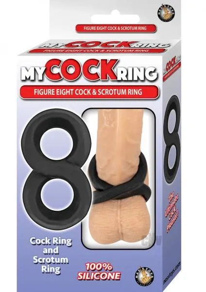 Anal Nasstoys My Cockring Figure Eight Cock Scrotum Ring Black Anal Nasstoys My Cockring Figure Eight Cock Scrotum Ring Black