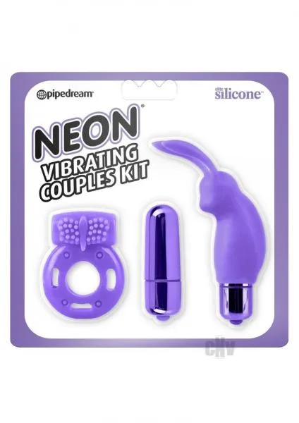 Neon Vibrating Couples Kit Purple Pipedream Vibrators Neon Vibrating Couples Kit Purple Pipedream Vibrators