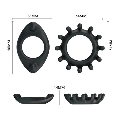 Baile Sex Toy Male Sex Toys Set Stretchy Silicone Penis Rings