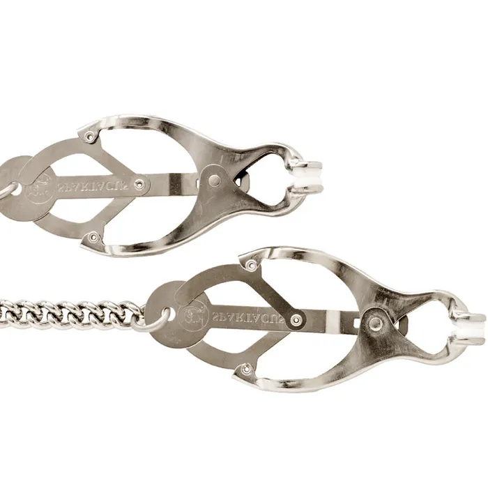 Spartacus Butterfly Clamp With Link Chain Silver Spartacus Male Sex Toys Spartacus Butterfly Clamp With Link Chain Silver Spartacus Male Sex Toys