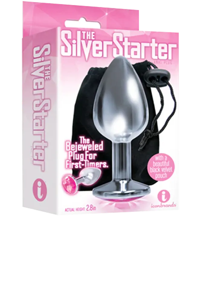 Icon Brands Anal Silver Starter Violet Round Jewel