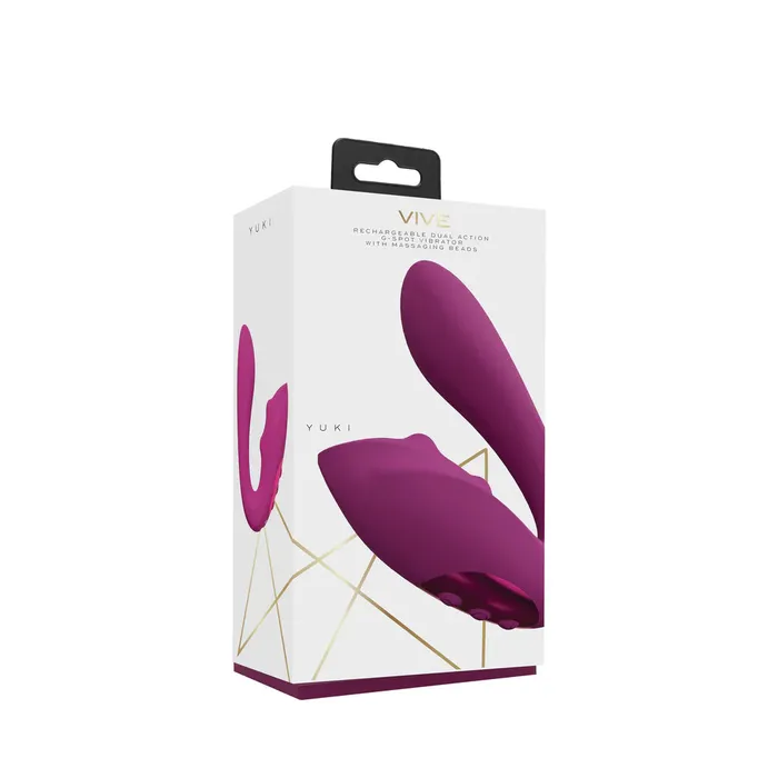 Shots Female Sex Toys Vive Yuki Dual Motor GSpot Vibrator with Massaging Beads