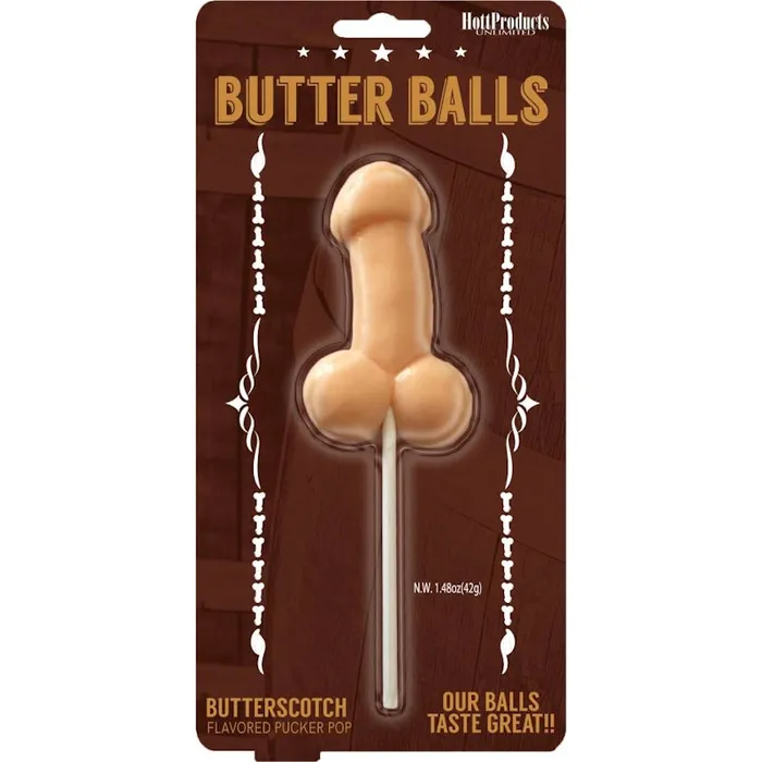 Vibrators Hott Products Butterballs Butterscotch Pecker Lollypop