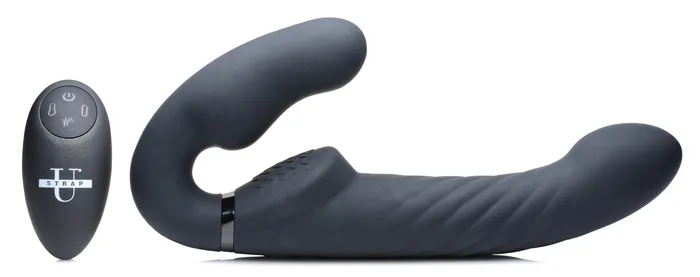 Female Sex Toys XR Brands Inflatable Vibrating Silicone Strapless Strapon