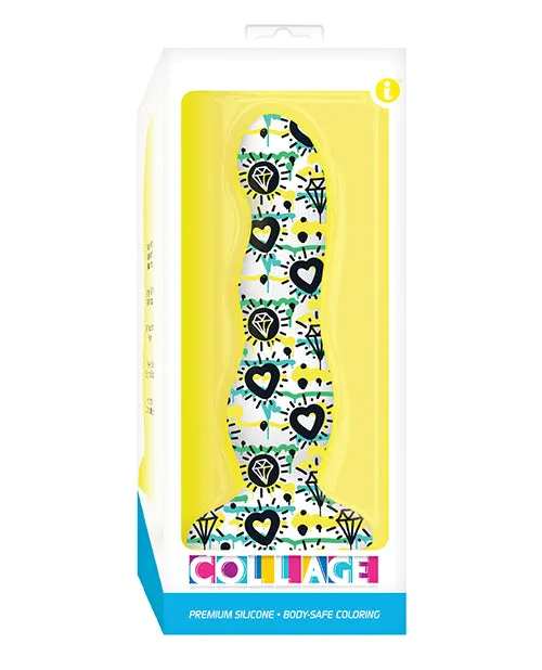 Icon Brands INC Dildos Collage Diamonds Hearts Curvy Dildo