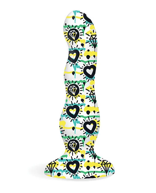 Icon Brands INC Dildos Collage Diamonds Hearts Curvy Dildo Icon Brands INC Dildos Collage Diamonds Hearts Curvy Dildo