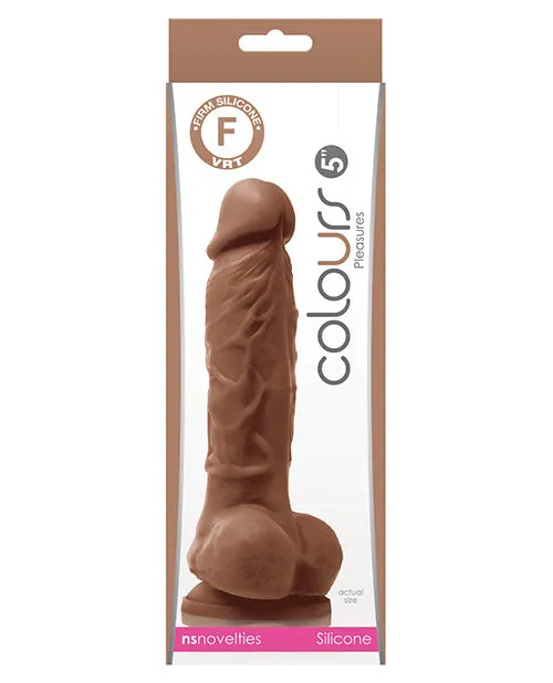 NS Novelties Dildos Colours Pleasures 5 Dildo Brown