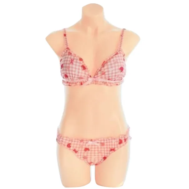 Anal House of Dasein Bras Bra Sets Strawberry Plaid Lingerie Set
