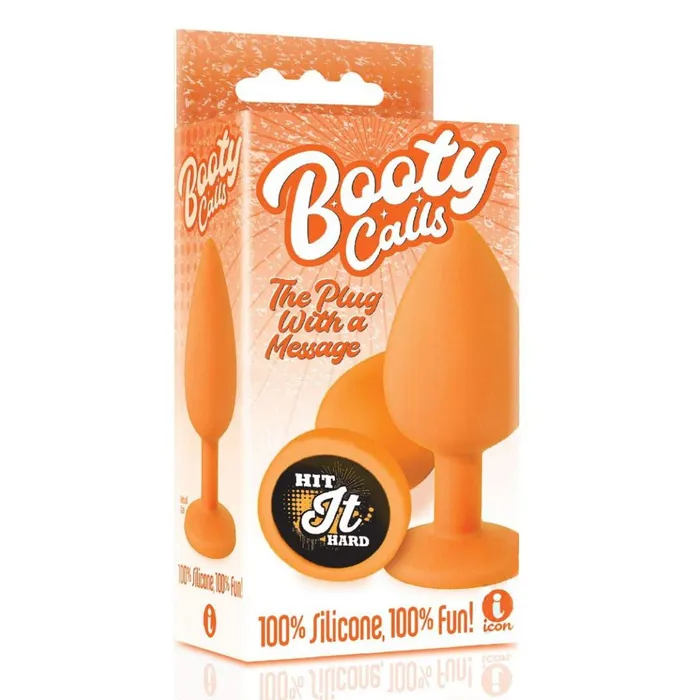 Anal I Iconbrands The 9S Booty Call Silicone Butt Plug Orange Hit It Hard