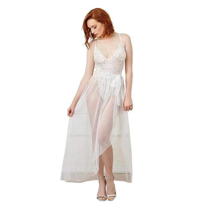 Dreamgirl International Vibrators Dg Teddy W Maxi Skirt GStrng Wht S