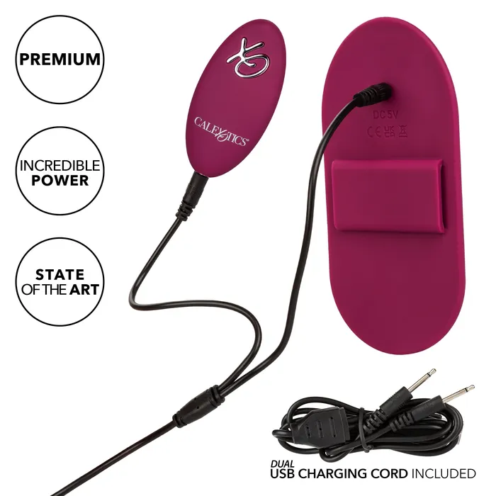 Female Sex Toys CalExotics Dual Rider Strapon Grinding Pad with Remote Control