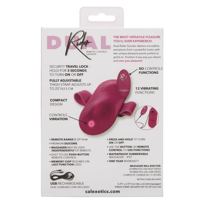Female Sex Toys CalExotics Dual Rider Strapon Grinding Pad with Remote Control