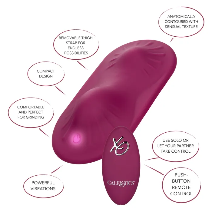 Female Sex Toys CalExotics Dual Rider Strapon Grinding Pad with Remote Control