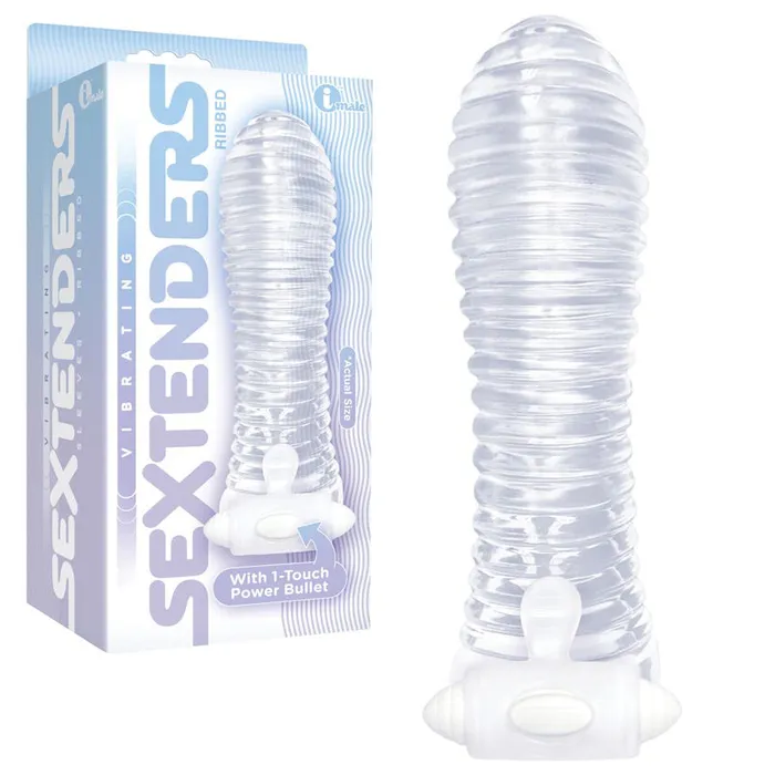 Female Sex Toys Icon Brands Inc The 9S Vibrating Sextenders Ribbed