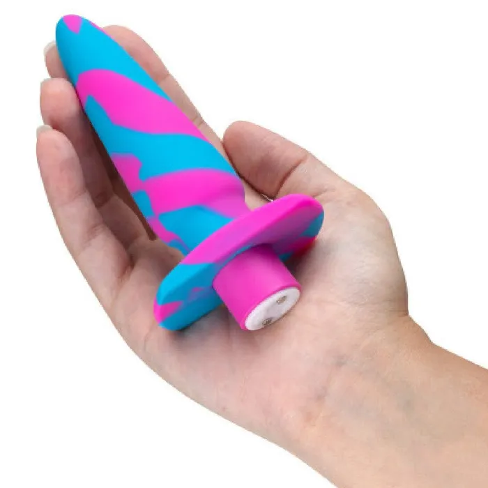 Female Sex Toys Vibrotize 10 Function Vibrating Silicone Butt Plug Blush