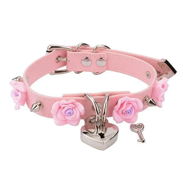 House of Dasein Vibrators Collars Leashes Rose Locket Collar Ddlg Littles Kawaii Accessories House of Dasein Vibrators Collars Leashes Rose Locket Collar Ddlg Littles Kawaii Accessories