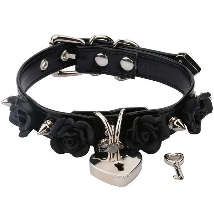 House of Dasein Vibrators Collars Leashes Rose Locket Collar Ddlg Littles Kawaii Accessories
