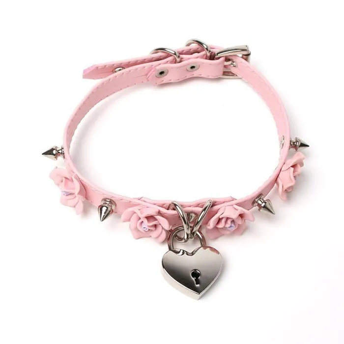 House of Dasein Vibrators Collars Leashes Rose Locket Collar Ddlg Littles Kawaii Accessories