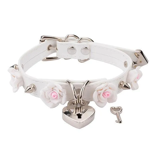 House of Dasein Vibrators Collars Leashes Rose Locket Collar Ddlg Littles Kawaii Accessories