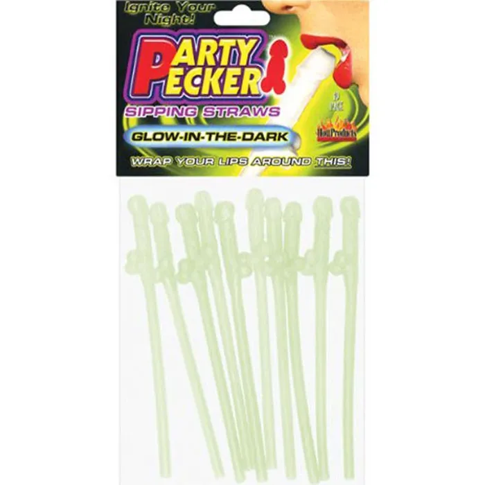 Party Pecker Sipping Straws Glow In The Dark Hott Products Dildos