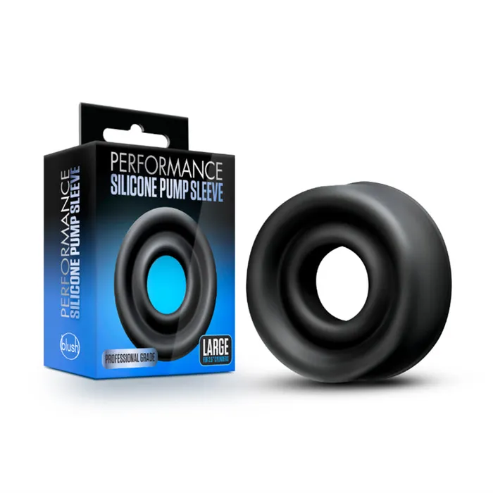 Performance Sili Pump Sleeve Lrg Black Blush Male Sex Toys