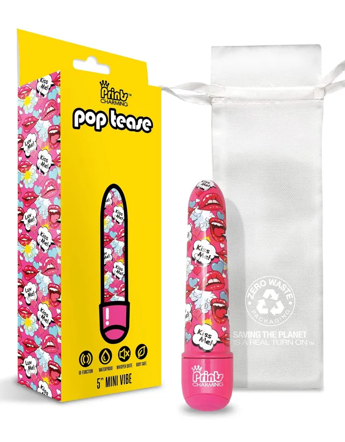 Anal GLOBAL NOVELTIES PRINTS CHARMING POP TEASE 5 INCH VIBE KISS