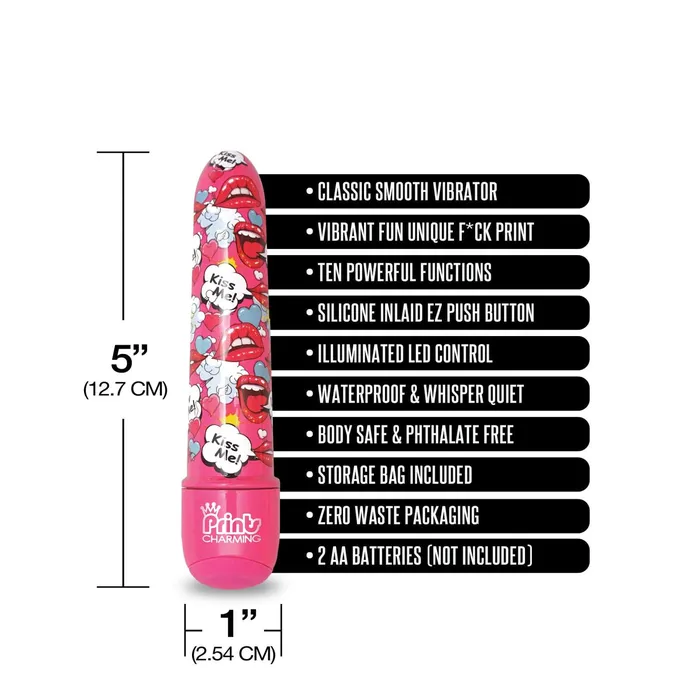 Anal GLOBAL NOVELTIES PRINTS CHARMING POP TEASE 5 INCH VIBE KISS