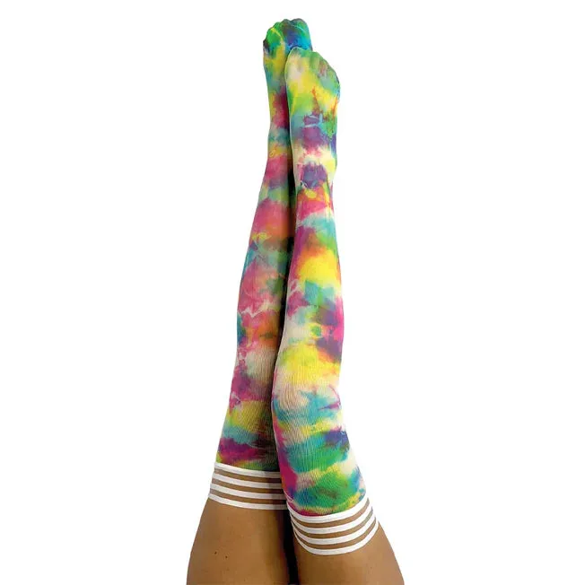 Anal Kixies Inc Kixies Gilly Rainbow Tie Dye Thigh Highs All Sizes