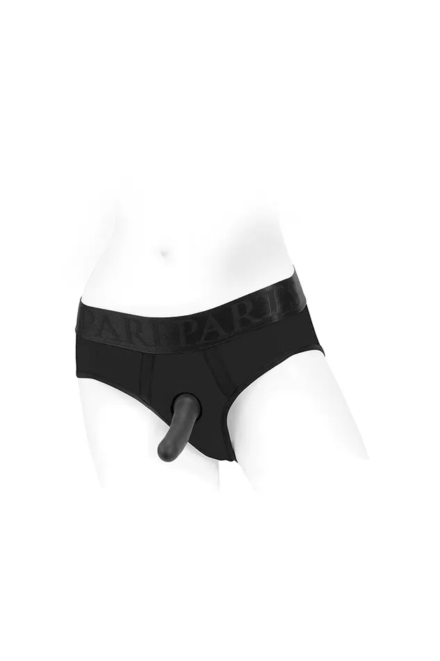 Anal SpareParts SpareParts Tomboi Nylon Harness Briefs BlackRed All Sizes