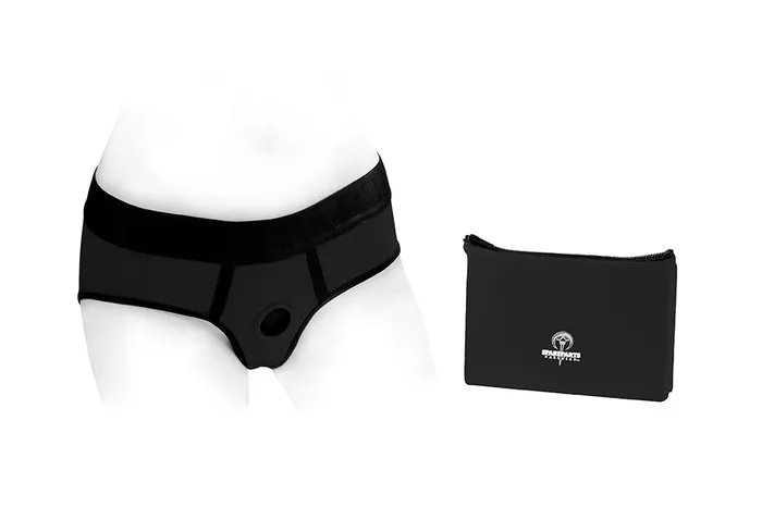 Anal SpareParts SpareParts Tomboi Nylon Harness Briefs BlackRed All Sizes