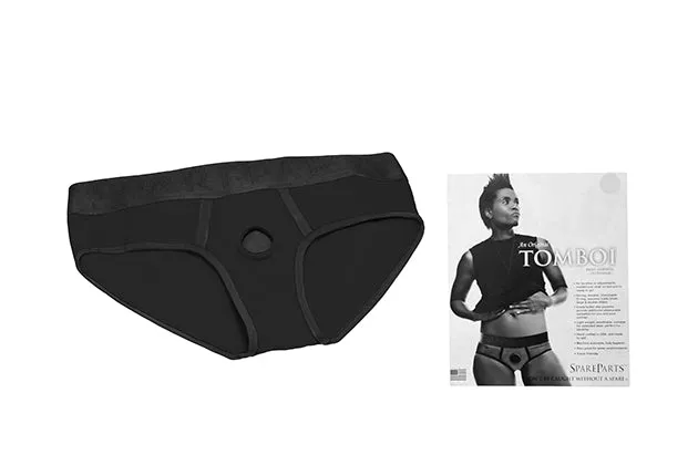 Anal SpareParts SpareParts Tomboi Nylon Harness Briefs BlackRed All Sizes