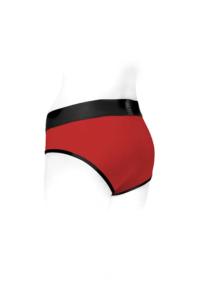 Anal SpareParts SpareParts Tomboi Nylon Harness Briefs BlackRed All Sizes