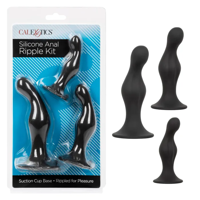 CalExotics Anal Silicone Anal Ripple Kit Black CalExotics Anal Silicone Anal Ripple Kit Black