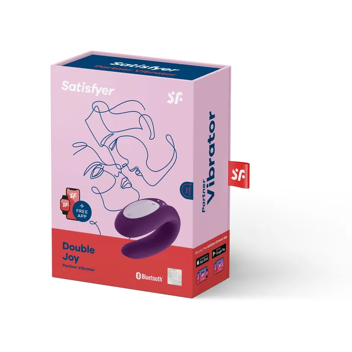 Dildos Satisfyer Double Joy Violet Dildos Satisfyer Double Joy Violet