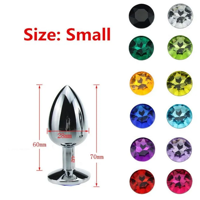 EVEs SECRETS Anal Crystal Anal Butt Plug for Adult Unisex Stainless Steel Prostate Massage Sex Toy