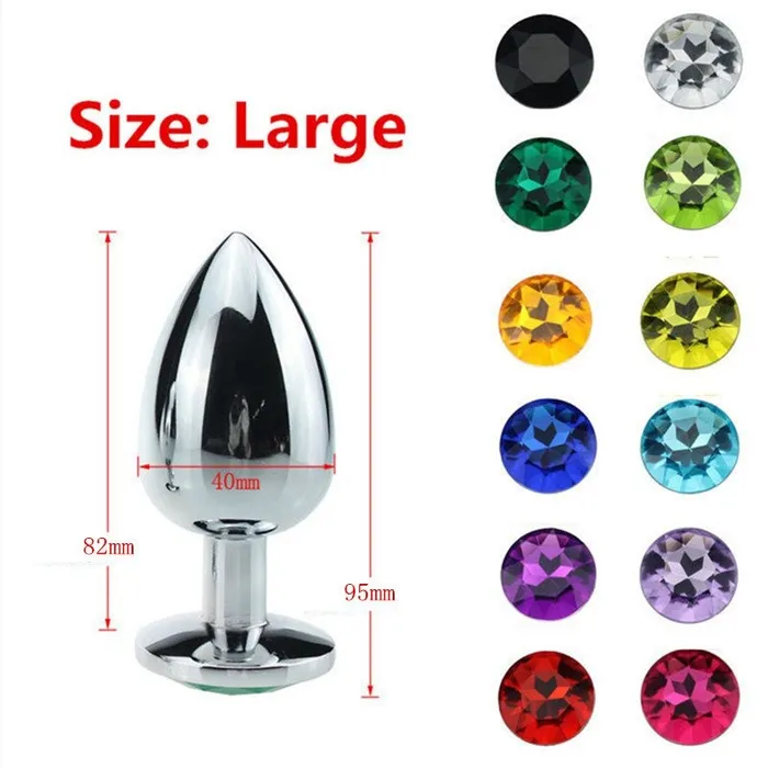 EVEs SECRETS Anal Crystal Anal Butt Plug for Adult Unisex Stainless Steel Prostate Massage Sex Toy