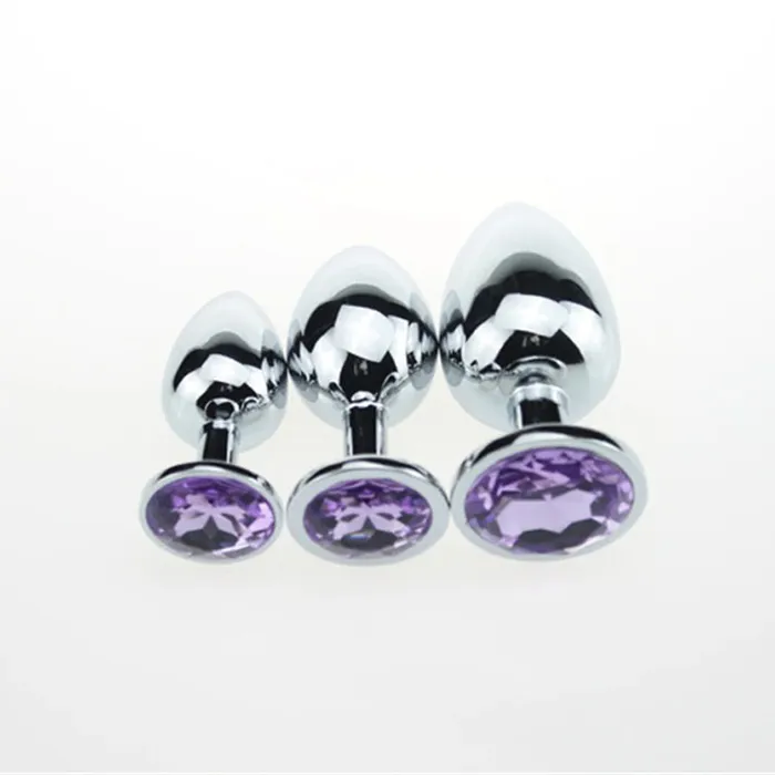 EVEs SECRETS Anal Crystal Anal Butt Plug for Adult Unisex Stainless Steel Prostate Massage Sex Toy
