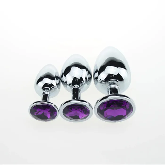 EVEs SECRETS Anal Crystal Anal Butt Plug for Adult Unisex Stainless Steel Prostate Massage Sex Toy