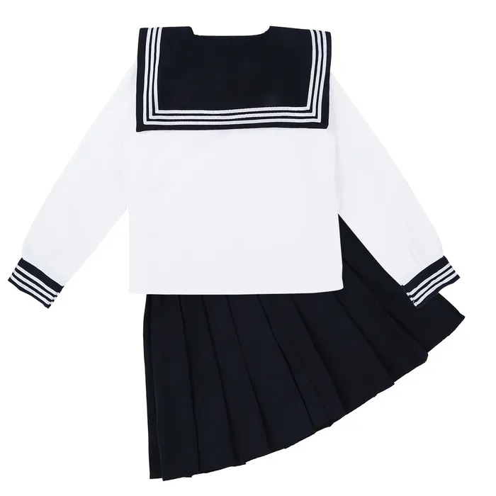 Male Sex Toys EVEs SECRETS US SALE of Cosplay Sailor Uniform Costume Long Sleeve Shirt With Pleated Skirt And Neckerchief