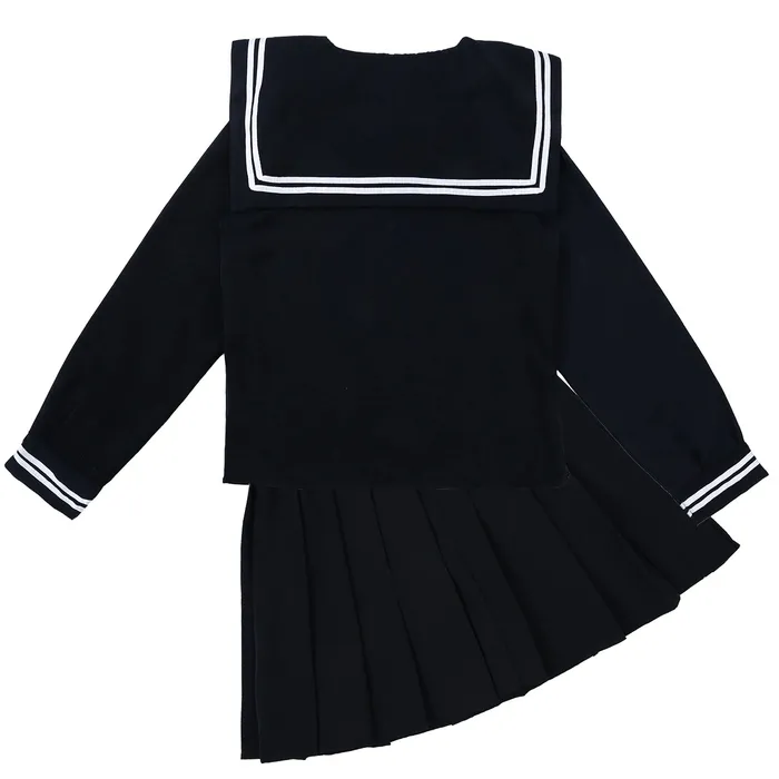 Male Sex Toys EVEs SECRETS US SALE of Cosplay Sailor Uniform Costume Long Sleeve Shirt With Pleated Skirt And Neckerchief