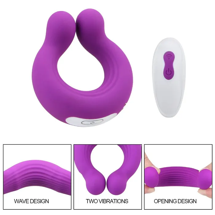 Male Sex Toys EVEs SECRETS Wave Opening Design Cock Ring Massager USB Charging Penis Sex Toys for Men and Couples