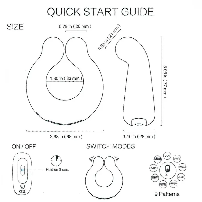 Male Sex Toys EVEs SECRETS Wave Opening Design Cock Ring Massager USB Charging Penis Sex Toys for Men and Couples