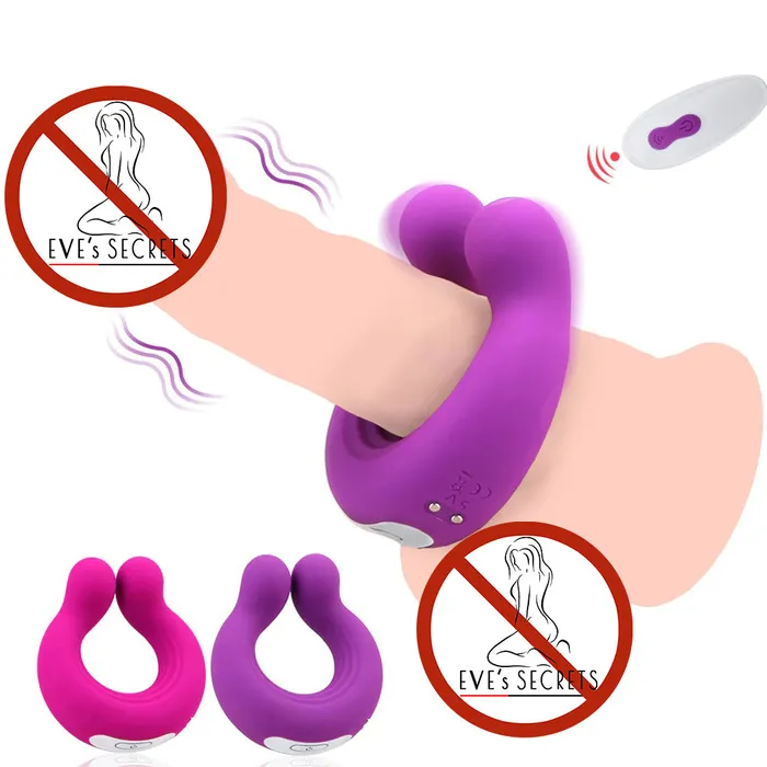 Male Sex Toys EVEs SECRETS Wave Opening Design Cock Ring Massager USB Charging Penis Sex Toys for Men and Couples