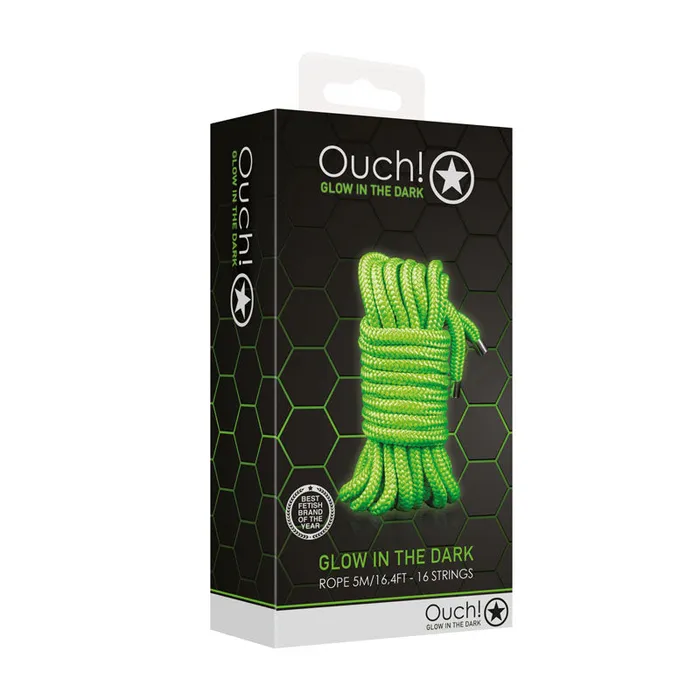 OUCH GLOW IN THE DARK BONDAGE ROPE SHOTS Female Sex Toys