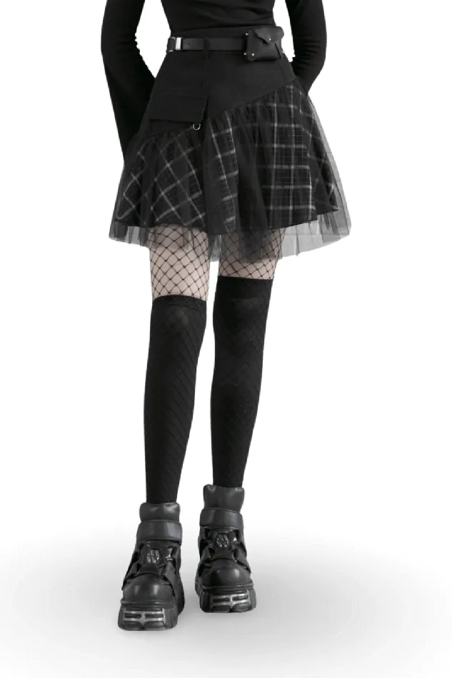 Punkinspired HighWaist Plaid and Tulle Edgy Mini Skirt EVEs SECRETS Vibrators Punkinspired HighWaist Plaid and Tulle Edgy Mini Skirt EVEs SECRETS Vibrators