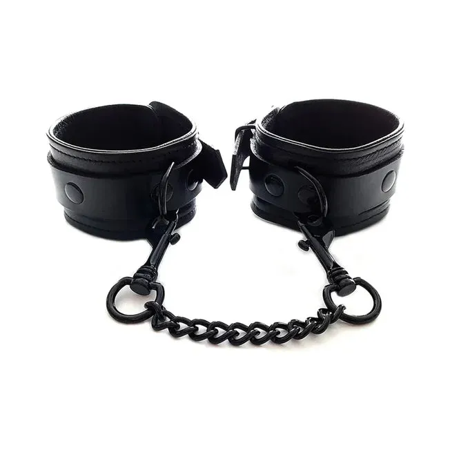 Rouge Garments LTD Restraints Rouge Black Leather Ankle Cuffs