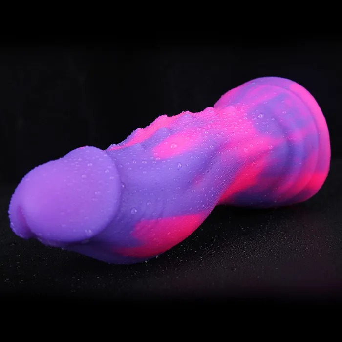 Modi Mixed Color Cobra Colored Liquid Silicone Flexible Snake Head Dildo with Suction Cup 69 inch Female Sex Toys