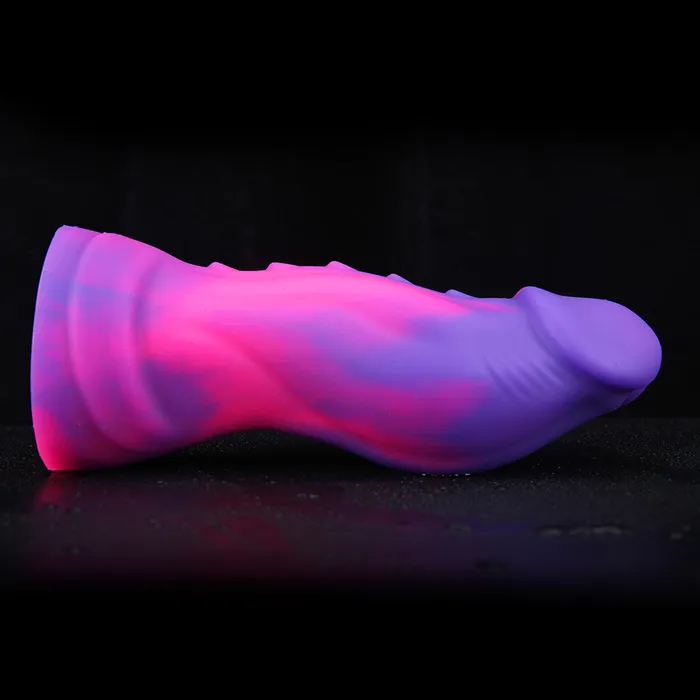 Modi Mixed Color Cobra Colored Liquid Silicone Flexible Snake Head Dildo with Suction Cup 69 inch Female Sex Toys