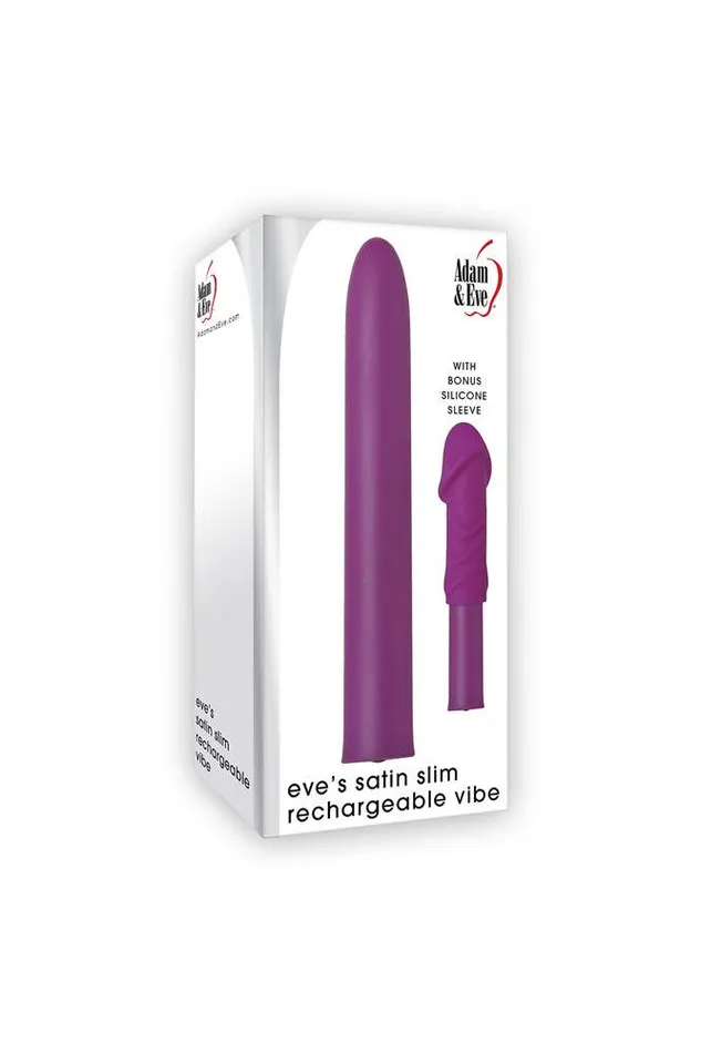 Adam Eve Female Sex Toys Adam Eve Eves Satin Slim Rechargeable Vibe Purple